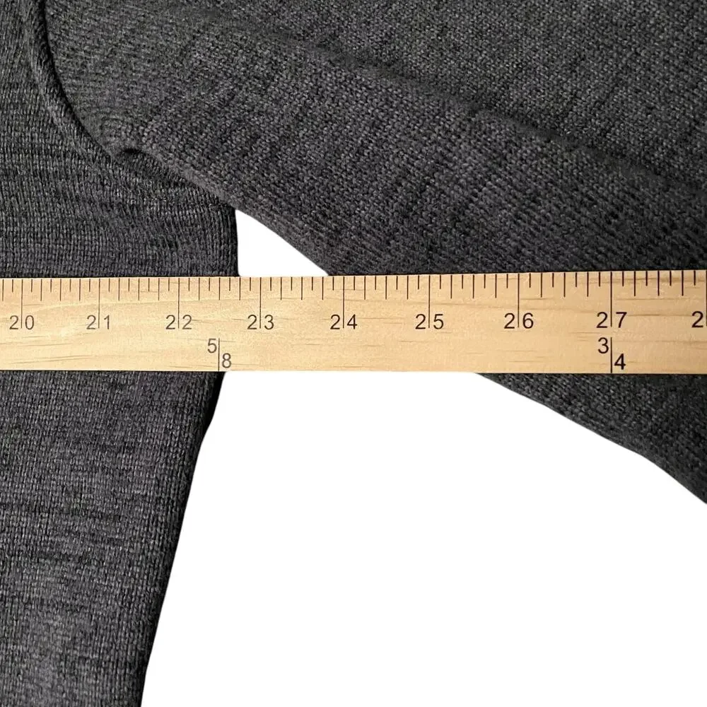 Prana Men's Tri Thermal Threads Henley knit Pullover Sweatshirt in Gray Size L